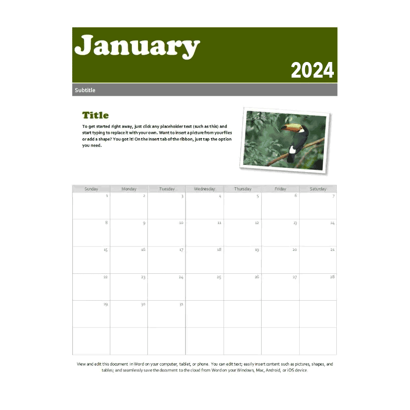 Snapshot Calendar